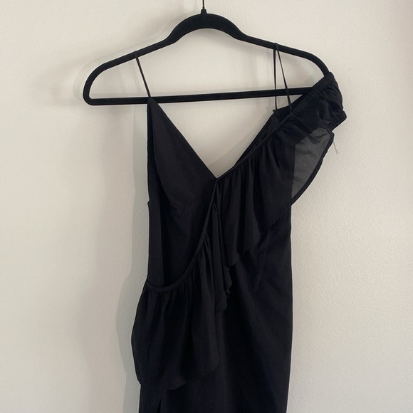 For Love & Lemons Flamenco Maxi Off the Shoulder Dress in Black Women's Small - Picture 6 of 13